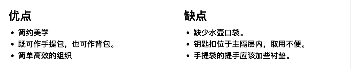 Osprey Arcane 手提包优缺点一览 Osprey Arcane 手提包优缺点一览