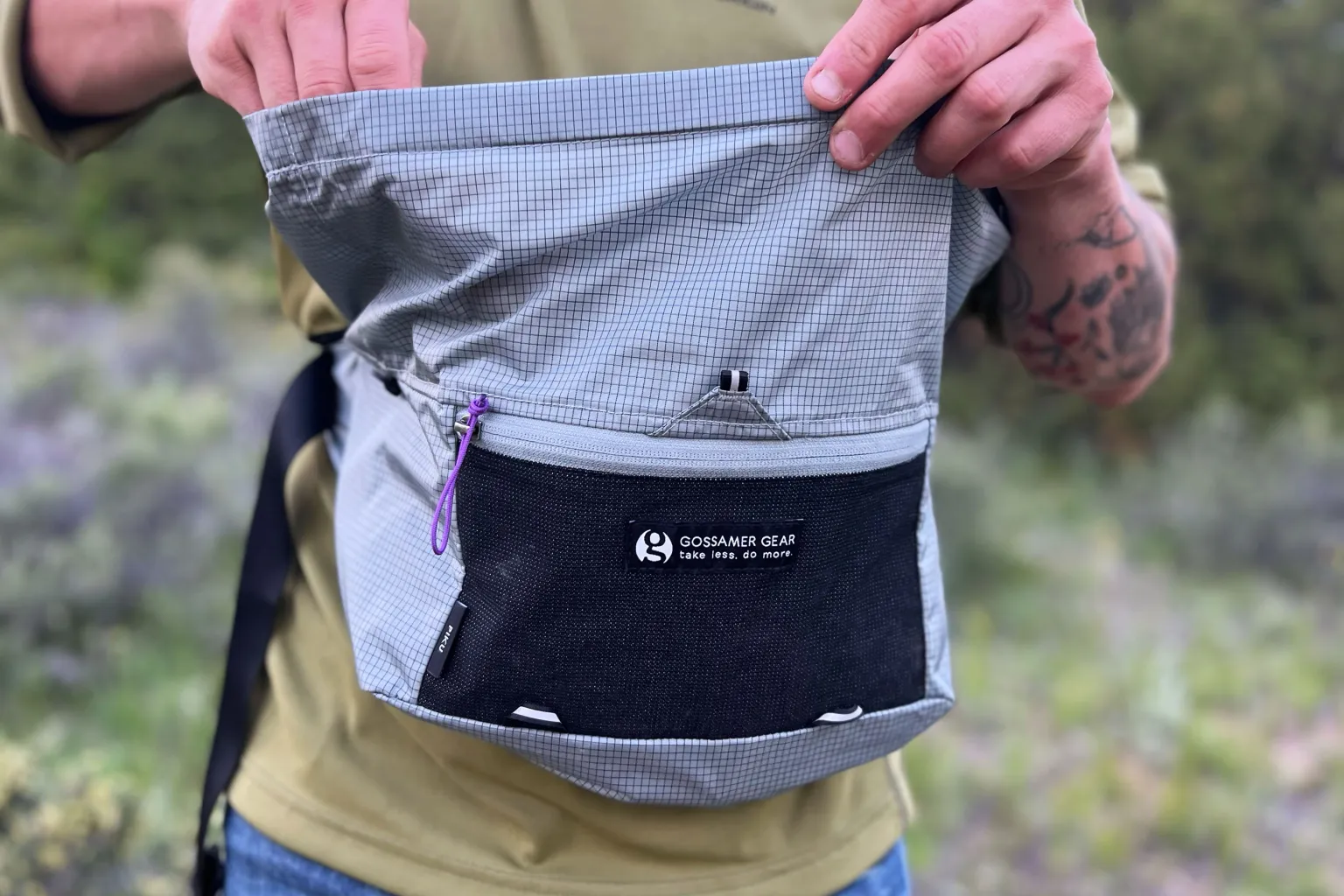GossamerGear Piku 斜挎包 打开 GossamerGear Piku 斜挎包 打开