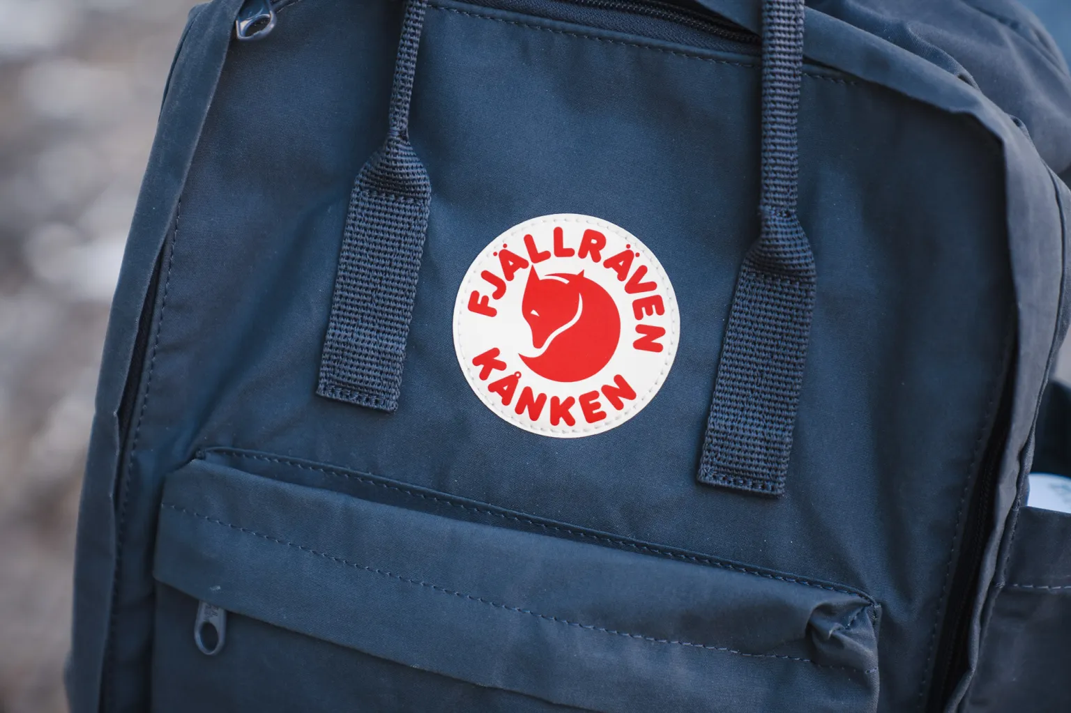 带有标志的Fjallraven Kanken背包外观 带有标志的Fjallraven Kanken背包外观