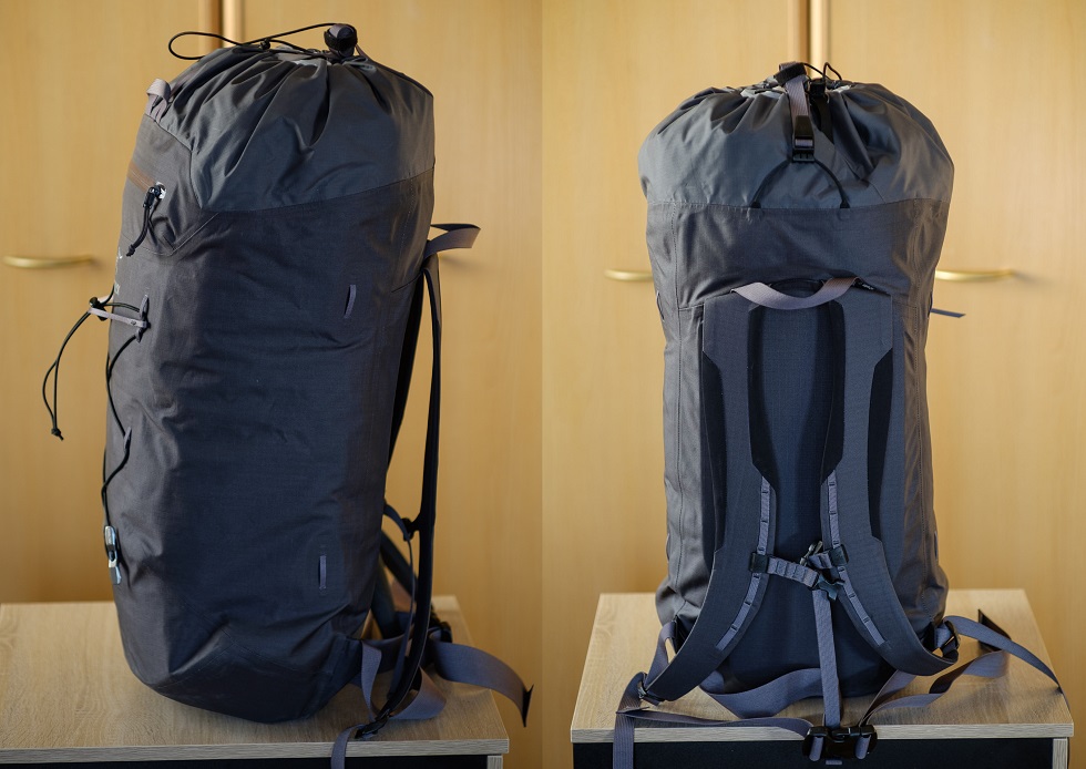Arc'teryx Alpha FL 40 登山包：背面和侧面