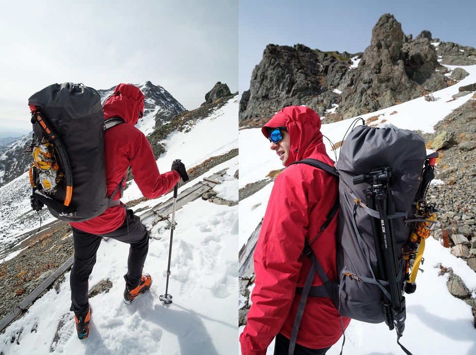 Arc'teryx Alpha FL 40 登山包：正在登山中