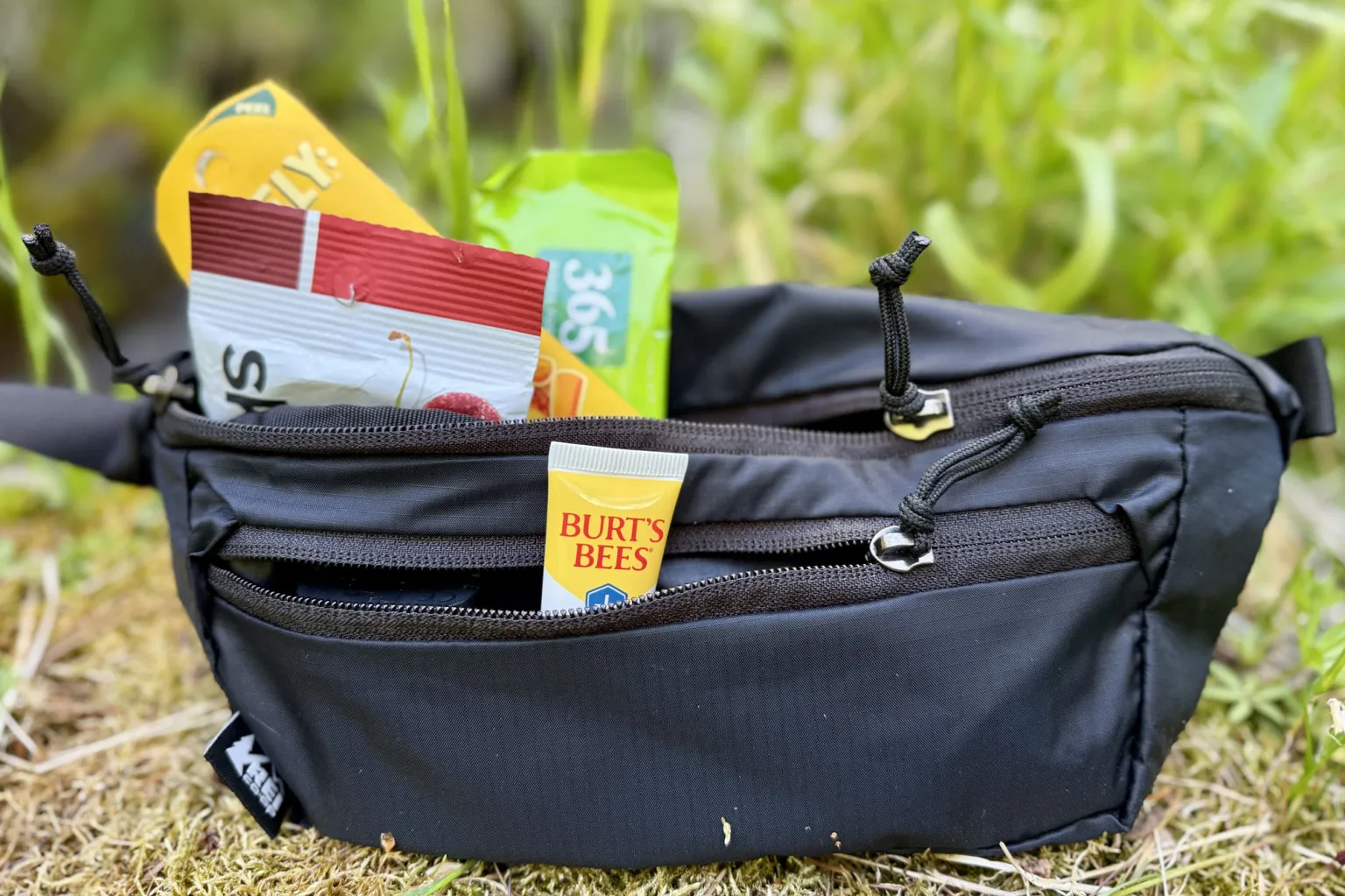 REI Co-op Trail 2 腰包在地面上