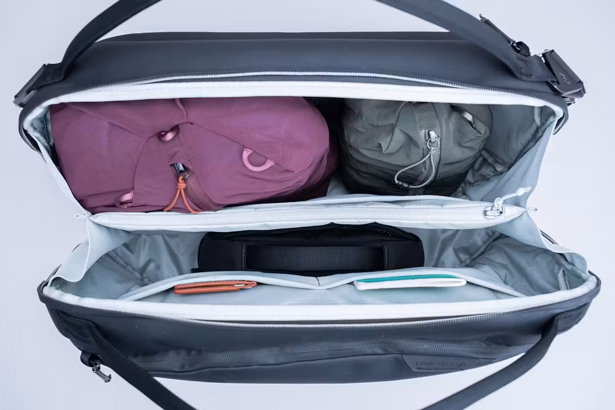 Peak Design 25升旅行周末包满载状态 Peak Design 25升旅行周末包满载状态