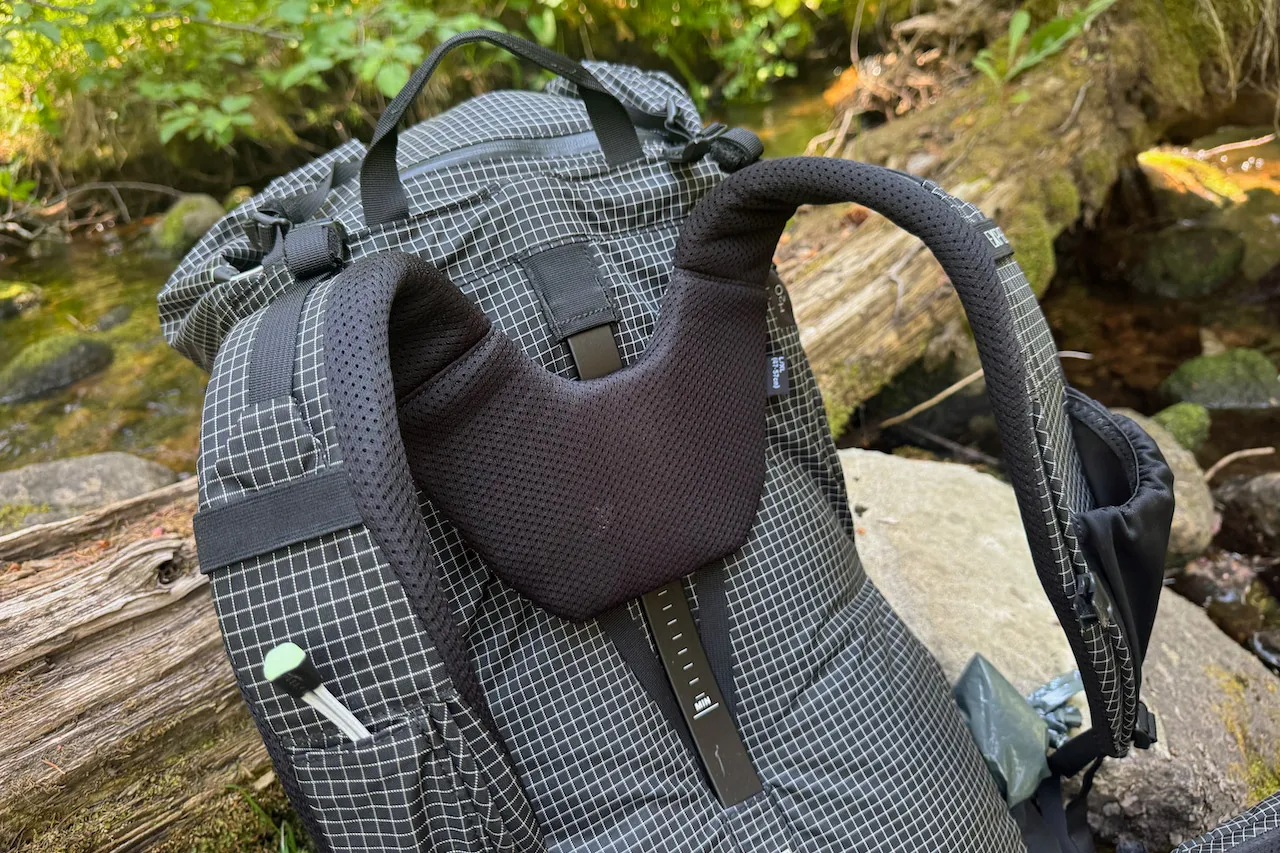 登山背包配有带衬垫的肩带和可调节的躯干系统 登山背包配有带衬垫的肩带和可调节的躯干系统