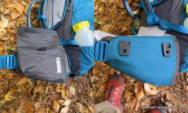 Thule Versant 50 包含一个防水干袋,以及一个独特且非常实用的腰带配件,可用于存放电子产品。 Thule Versant 50 包含一个防水干袋,以及一个独特且非常实用的腰带配件,可用于存放电子产品。